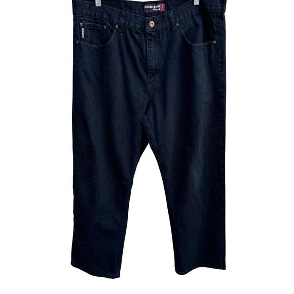 Oscar Jeans Selected 2015 Mens Black Denim Straight Leg Baggy Jeans 40" x 30" - Picture 1 of 10